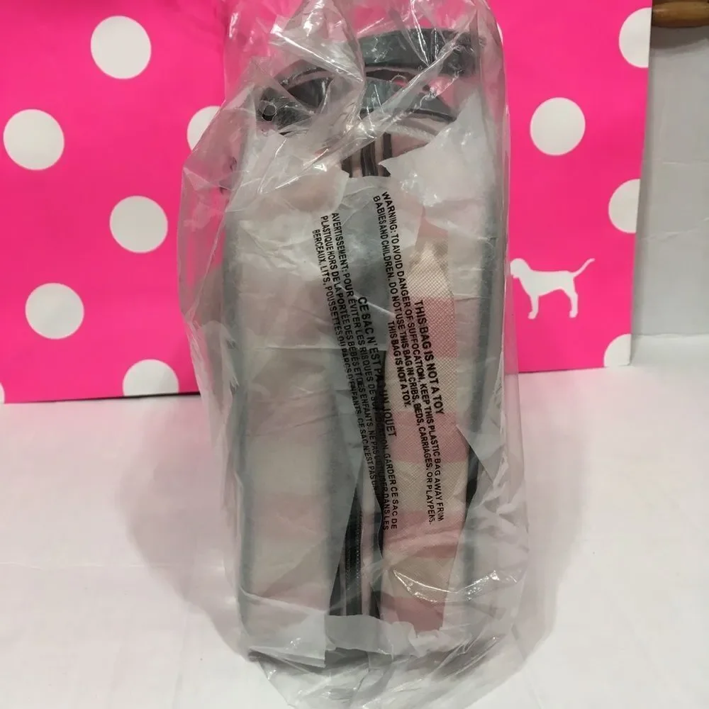 NWT VICTORIA’S SECRET Signature Stripe Everything Travel Make Up Case GIFT‎ IDEA